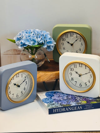 Coastal Chic 7-Inch Square Wall & Shelf Clock – Minimalist Beach House Decor