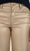 Kut From The Kloth  Charlotte Metallic Coated High Rise Wide Leg