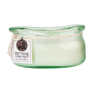
The Windward Collection features a unique hand-blown vessel with an artisan-rolled rim. This vessel is brimming with bubbles below the surface. No two artisan vessels are alike. The fragrances evoke the flora of the sea.