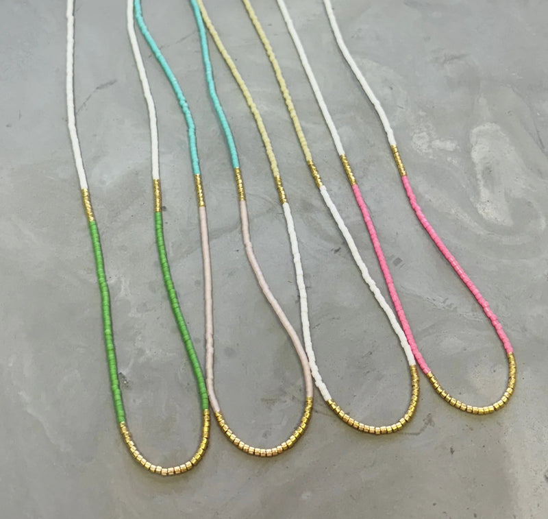 Made in the USA all necklaces are water, friendly, and adjustable
