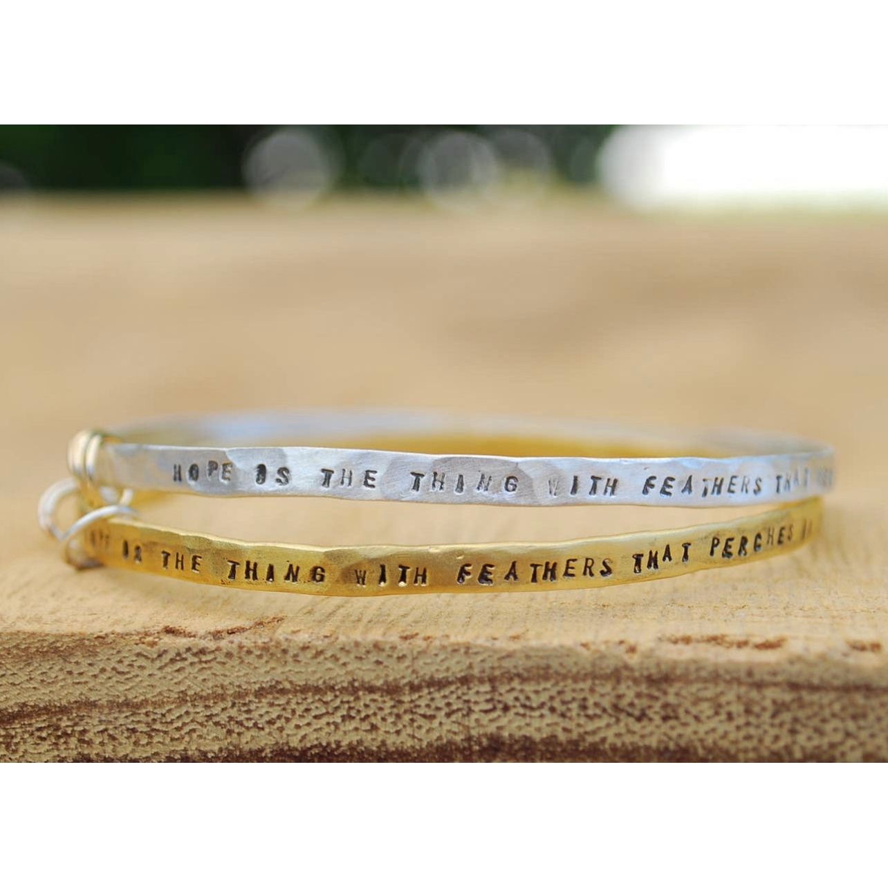 Bracelet- Hope is the thing with feathers