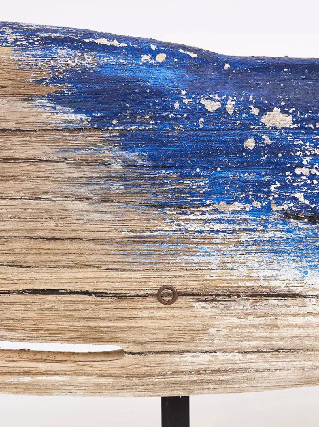 Aged Wooden Whale Coat Rack