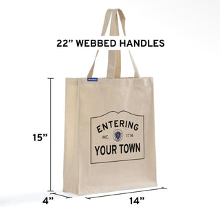 Mattapoisett "Entering" Sign Canvas Tote Bag – MassTotes