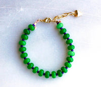 Green and navy bracelet 
