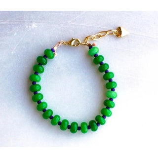 Green and navy bracelet 