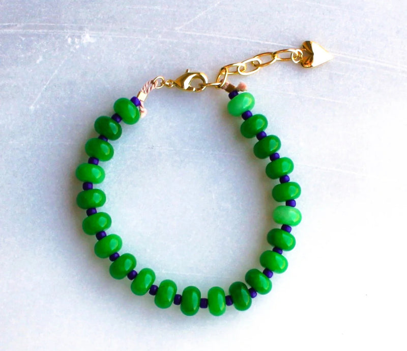 Green and navy bracelet 