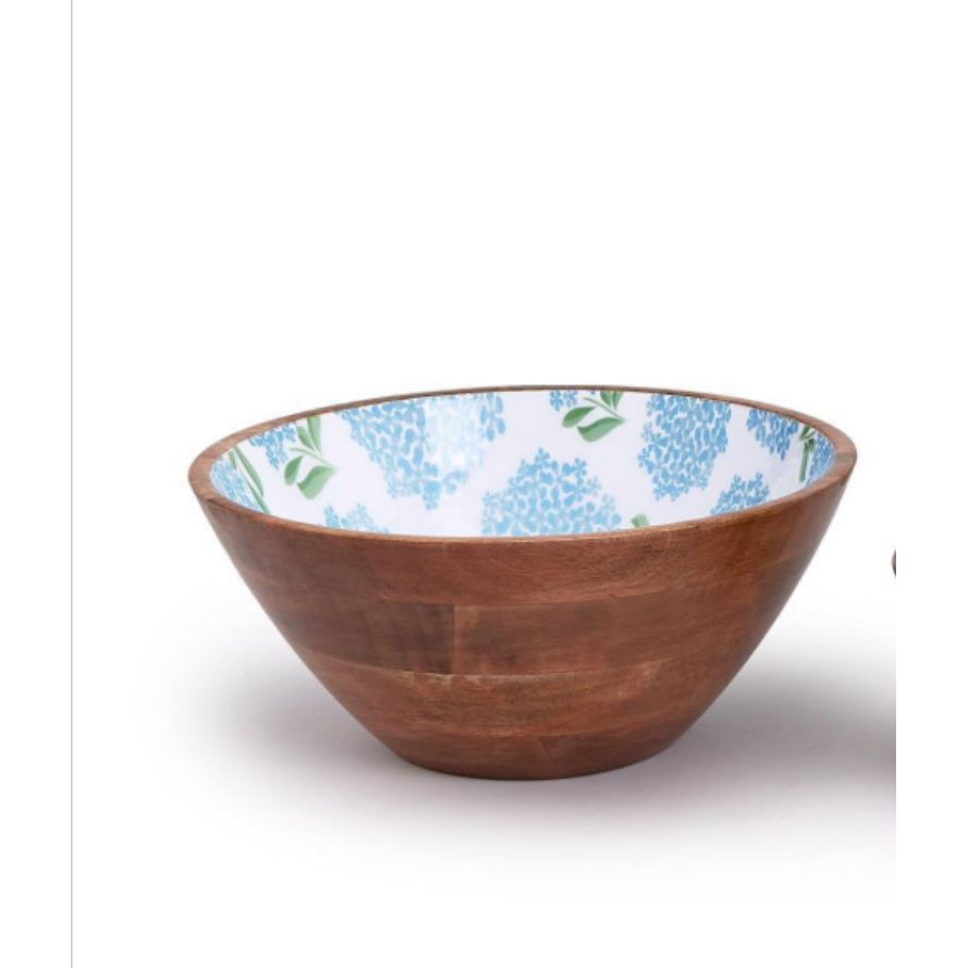 Mango Wood Hydrangea Bowl