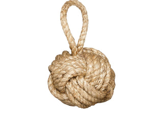 Artisan Manila Rope Monkey Fist Door Stop – 6lb Heavy Duty Nautical Decor