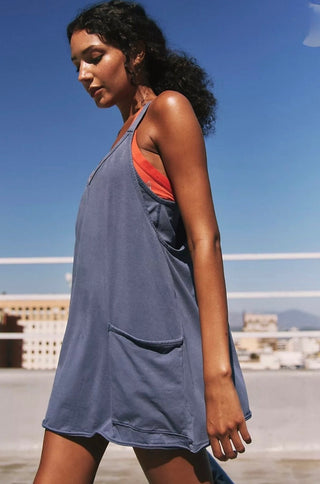 FP Movement Hot Shot Mini Dress Blue  Indigo Or Black