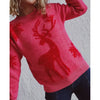 Winter Snowflake Reindeer Jacquard Sweater