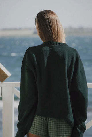 Seaside Sardine Premium Knit Crewneck – Forest