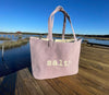 This top selling bag is perfect for days on the beach, boat or running errands.  

Durable cotton canvas bag imprinted with the words, "SALTY". Thick & cushioned 12" Shoulder length handles
Light purple shown 