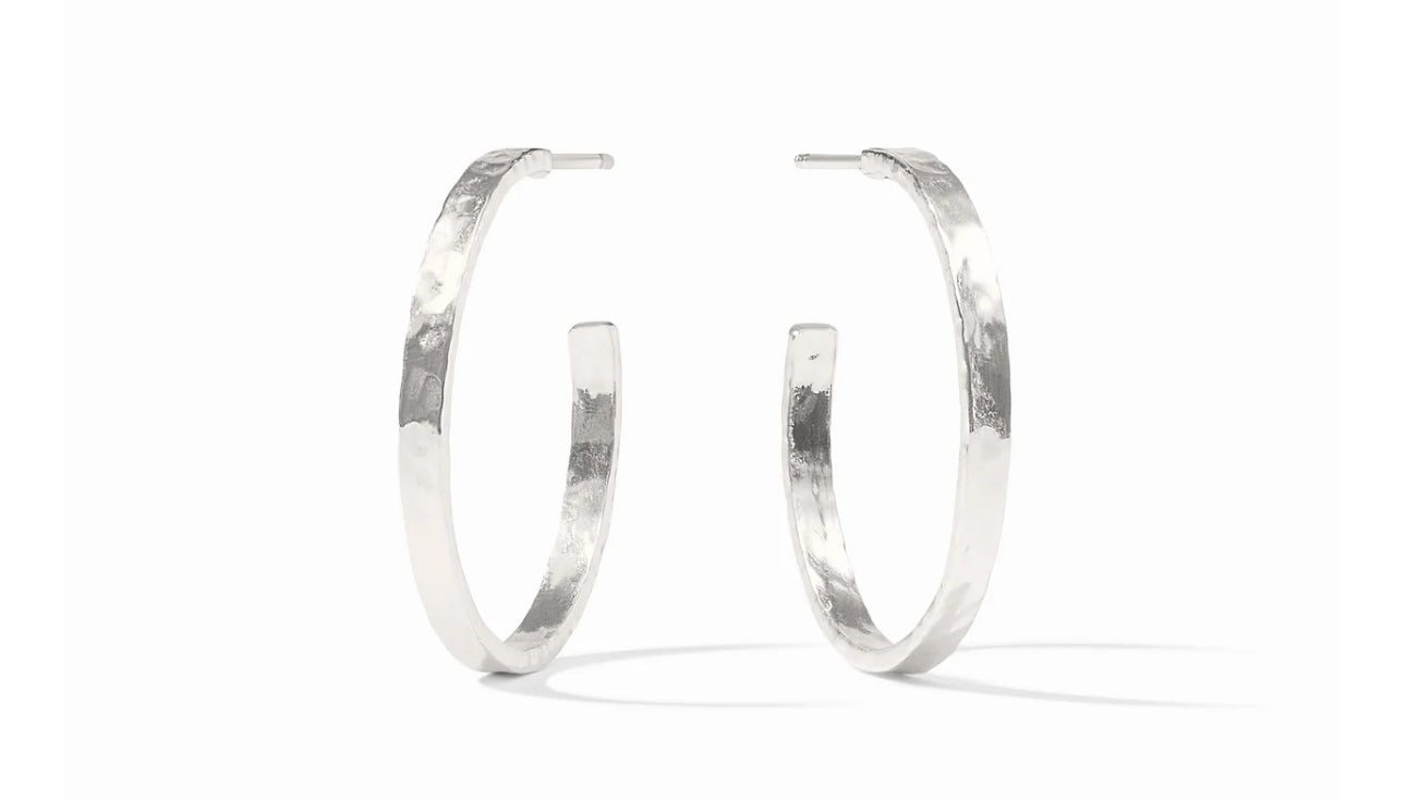 Julie Vos Crescent Hoop Silver