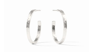 Julie Vos Crescent Hoop Silver