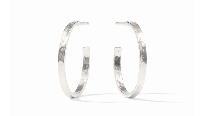 Julie Vos Crescent Hoop Silver