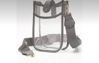 Showing grey small bag 