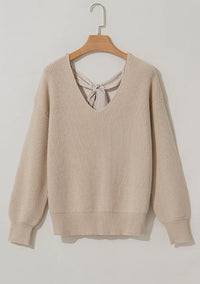 Now Back Lantern Sleeve Sweater