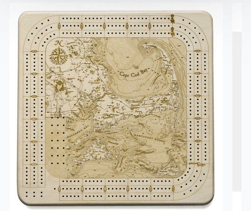 Cape Cod, Buzzards Bay and Islands Cribbage Board