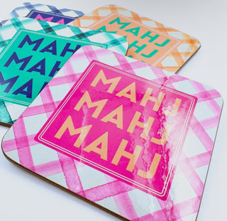 Set Of 4 Mahjong Coasters- My Fair Mahjong