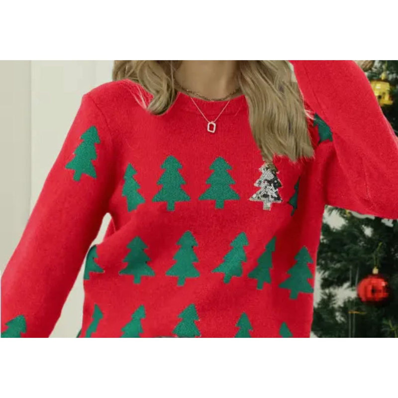 Christmas Tree Jacquard Sweater