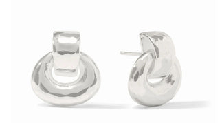 Pure silver plate (tarnish-free), imported glass
Length: 0.8 inches
Post for pierced ears
Includes pure silver plated earring backs
Julie Vos hallmark