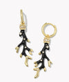 Kendra Scott Shea Coral Convertible Gold Huggie Earrings