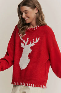 Holiday Deer Jaquard Sweater