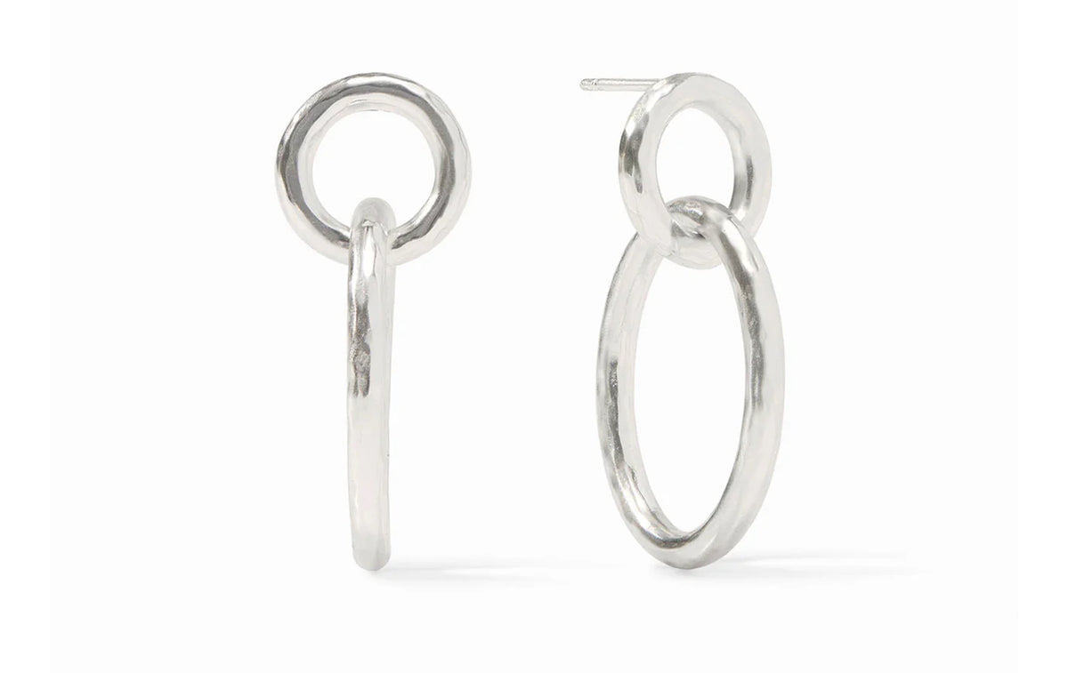 Pure silver plate (tarnish-free)
Length: 1.6 inches
Post for pierced ears
Includes pure silver plated earring backs
Julie Vos hallmark