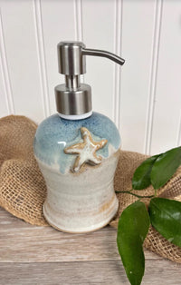 Handmade Starfish Pottery Soap Dish Or Pump