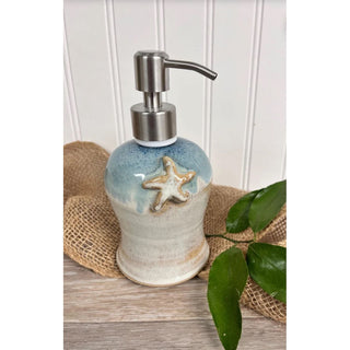 Handmade Starfish Pottery Soap Dish Or Pump