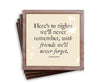 The Trouble With Trouble Copper & Glass Coasters, Set of 4
