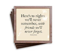 The Trouble With Trouble Copper & Glass Coasters, Set of 4