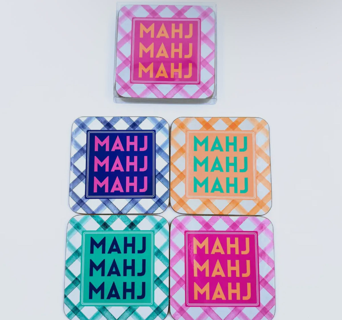 Set Of 4 Mahjong Coasters- My Fair Mahjong