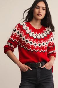 Z Supply ADORNMENT FAIR ISLE SWEATER