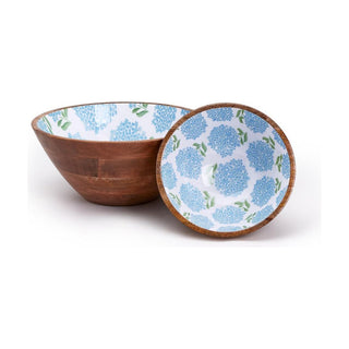 Mango Wood Hydrangea Bowl