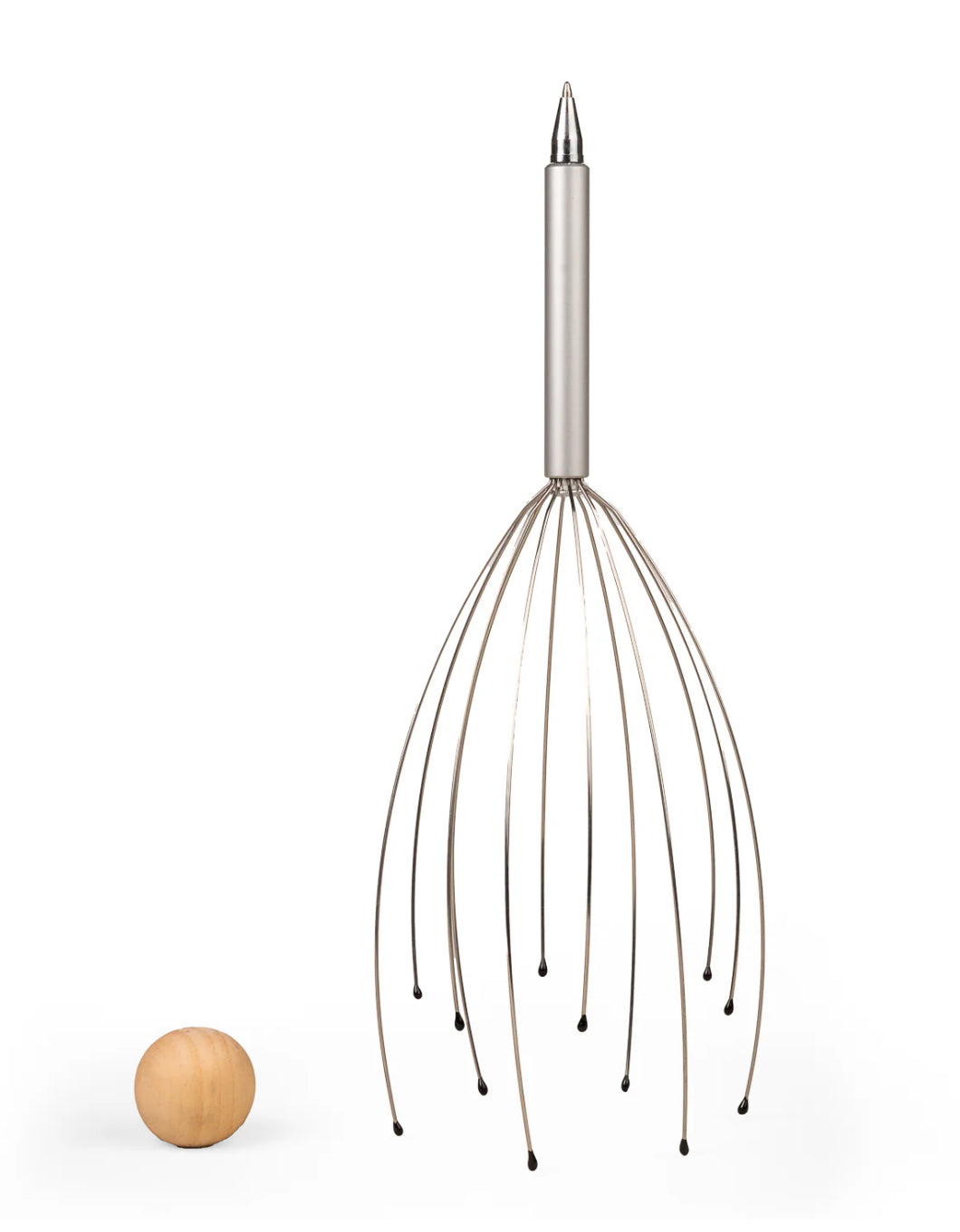This combo does it all!

 

This massager and pen combo has your back when you need to relieve stress! Use one end to target pressure points and the other to stimulate the nerves in your scalp. Includes a handy refillable pen, making it the perfect addition to your home or office! D1 parker
