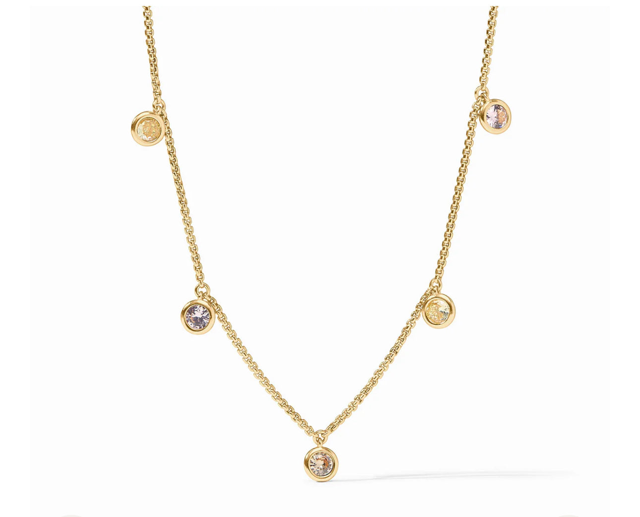Julie Vos Rainbow Delicate Charm Necklace