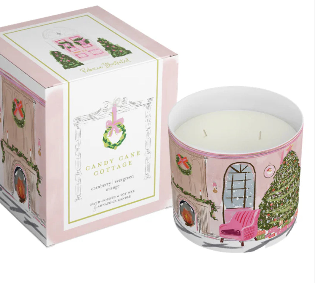 Candy Cottage Lane Candle or Mistletoe Toe Lane Candle