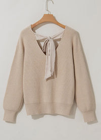 Now Back Lantern Sleeve Sweater