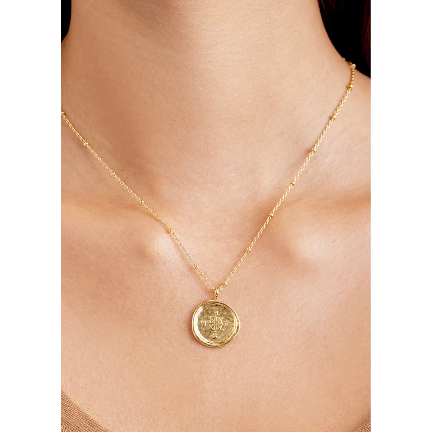 Gorjana Compass Coin Necklace