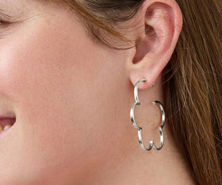 Julie Vos Gardenia Hoop Earring Silver or Gold