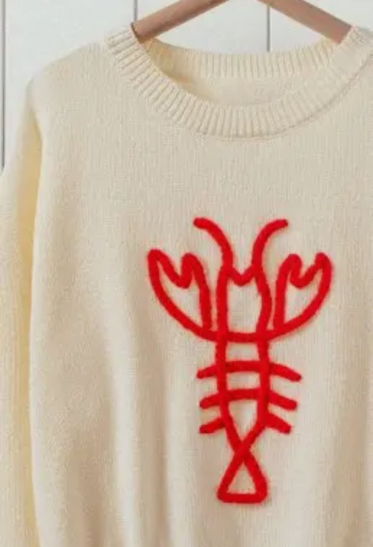 Embroidered Lobster Sweatee