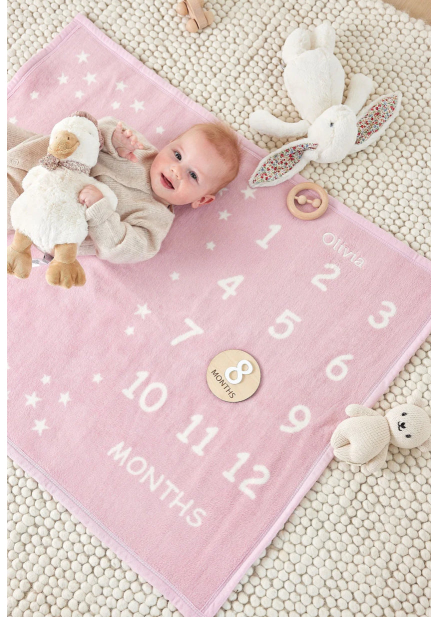 Chappy Wrap Milestone Mini Blush Blanket
