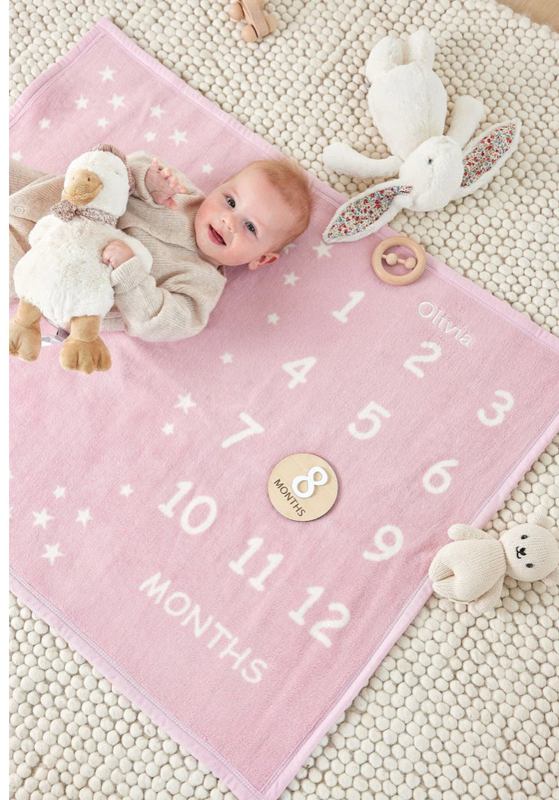 Chappy Wrap Milestone Mini Blush Blanket