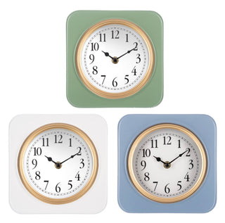 Coastal Chic 7-Inch Square Wall & Shelf Clock – Minimalist Beach House Decor
