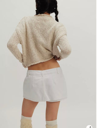 We The Free Gallivanting Peekaboo Skort In Optiv White or Aegean
