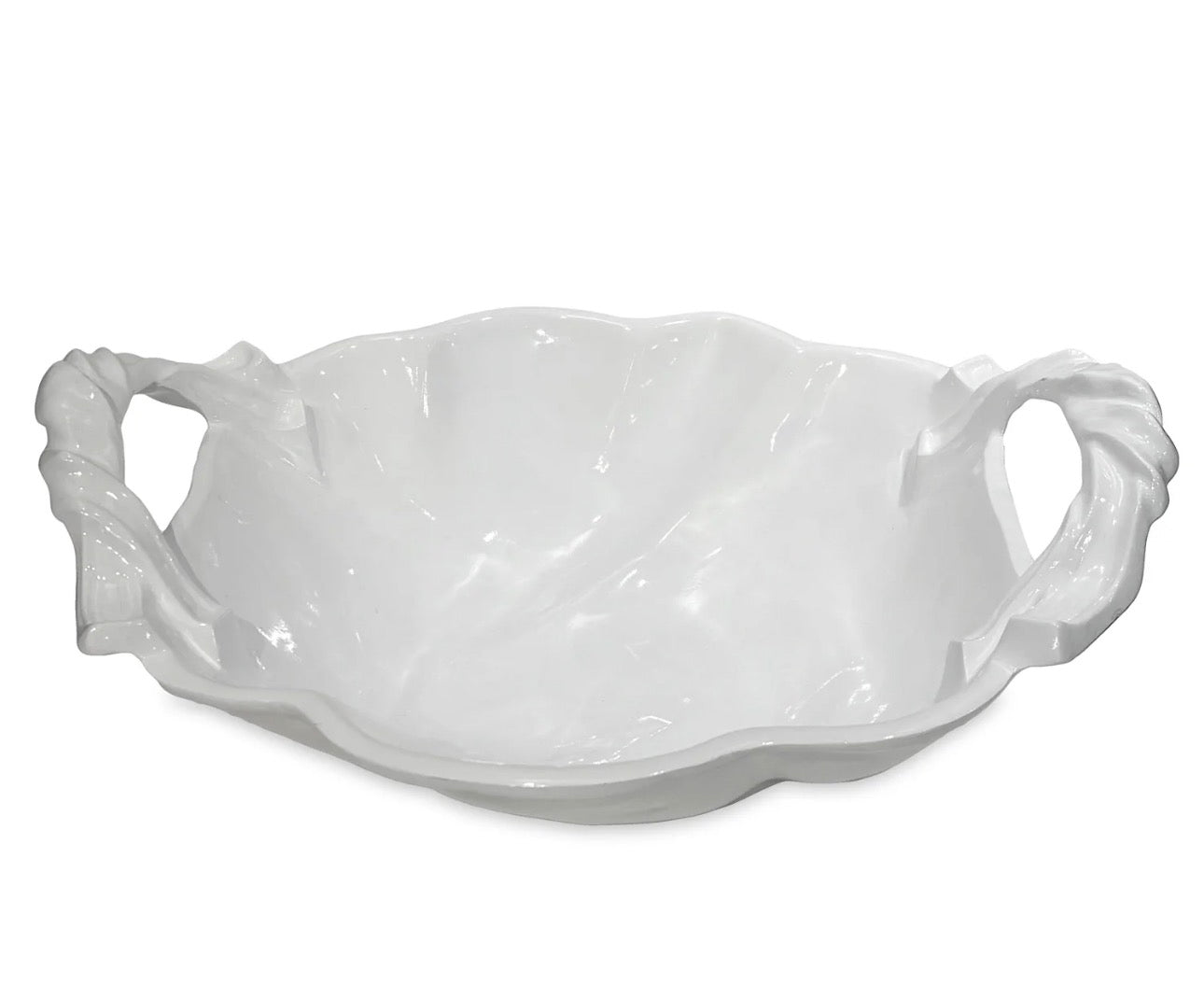 Beatriz Ball VIDA Sasha Round Large Bowl with Handles White