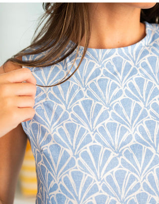 Seashell Print Maxi Skirt Set-Sail To Sable