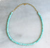 Pink/ Aqua  Opal Necklace Water Friendly