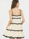 STELLAH STRAPPY DRESS W/CONTRAST BOW TRIM CREAM